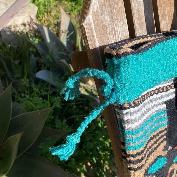 Turquoise Saddle Blanket South Western Purse - Picture 4 of 5